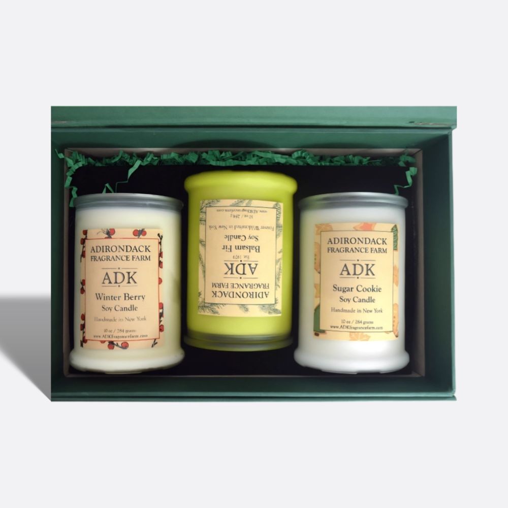 Holiday Candle Gift Box Set of 3 x 10 oz