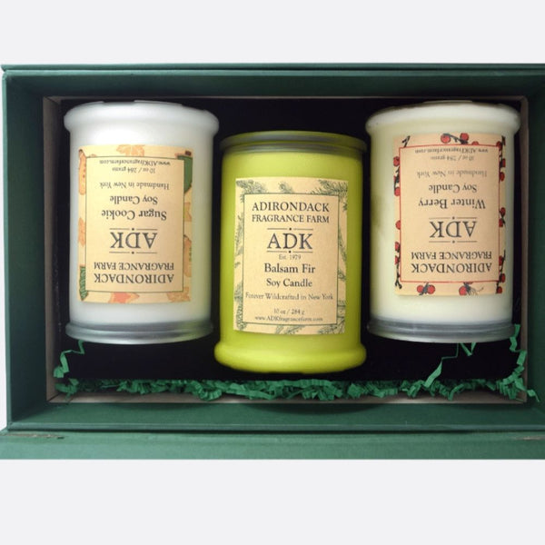 Holiday Candle Gift Box Set Of 3 X 10 Oz