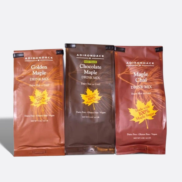 Maple Drink Mixes in an ADK designed 5oz pouch