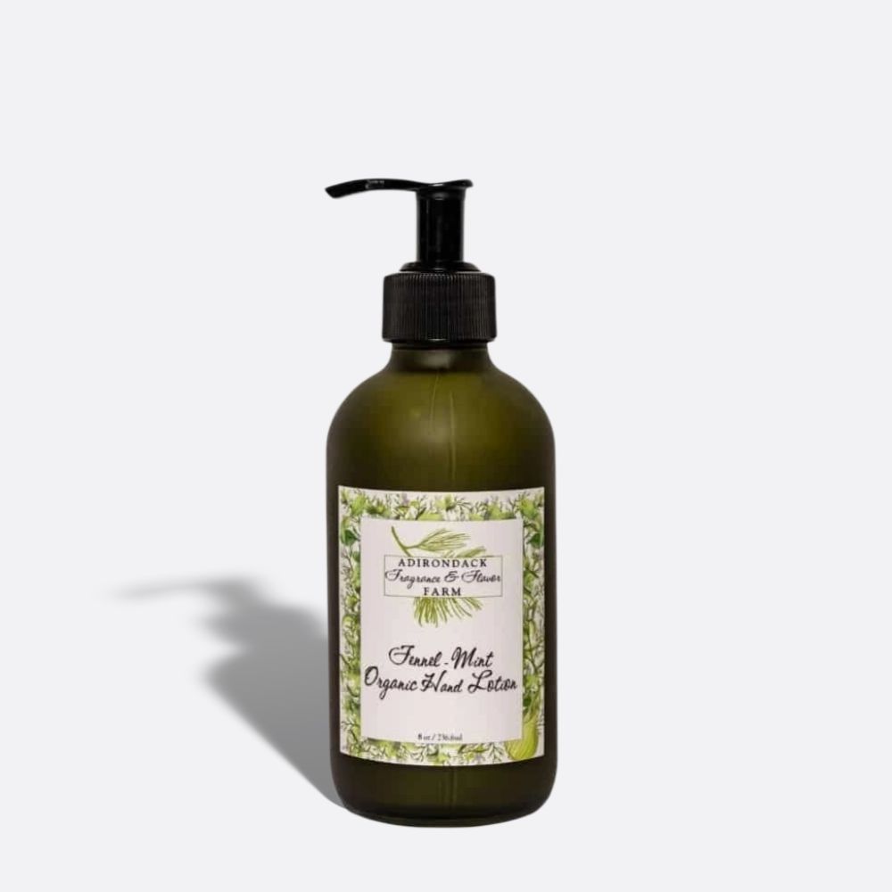 Fennel Mint Body Lotion bottle with ADK Label