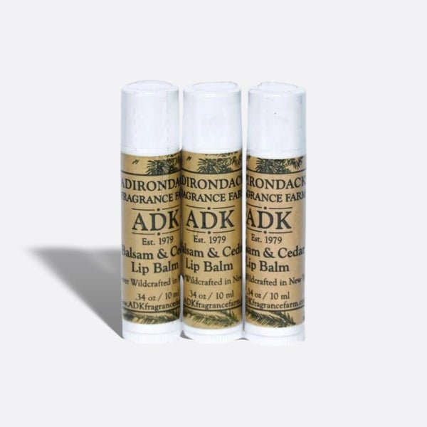 Balsam Cedar Lip Balm Trio with ADK Labels