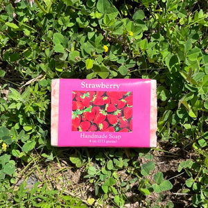 Strawberry Soap Bar 4 oz Wrapped- Limited Edition