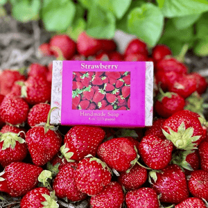 Strawberry Soap Bar 4 oz Wrapped- Limited Edition