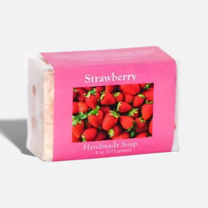 Strawberry Soap Wrapped 4oz with ADK Label